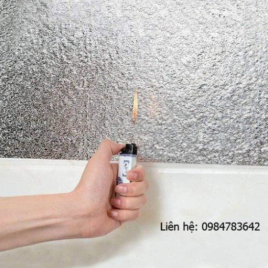 Giấy Bạc Dán Tường Nhà Bếp Chống Cháy - Chống Thấm (Kích Thước 61cm x 3m)
