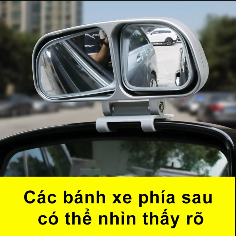 [HCM](Bạc)gương ô tô,Một chiếc gương đôi mở rộng điểm mù lồi của gương lồi của xe tải,chiếu hậu xóa điểm mù xe hơ