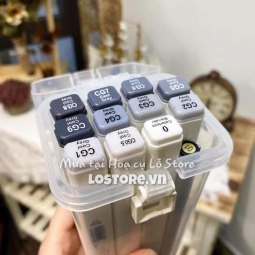 ↂ✾  [ LỖ STORE ] Màu dạ Touchliit 6 - Set xám