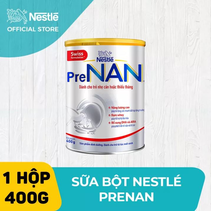 HCM Sữa dành cho trẻ sinh non nhẹ cân thiếu tháng Nestle PreNAN 400g