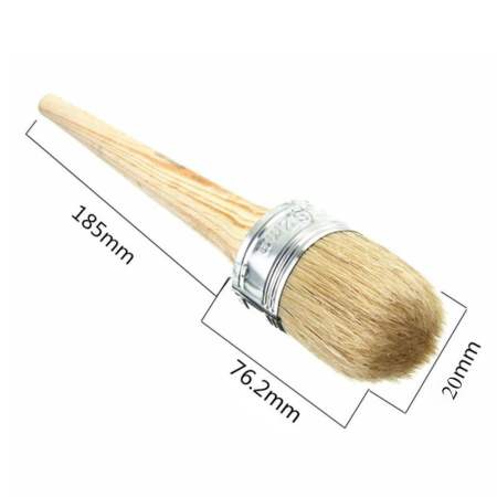 Artist Quality Round Bristle Paint Brush with Wooden Handle