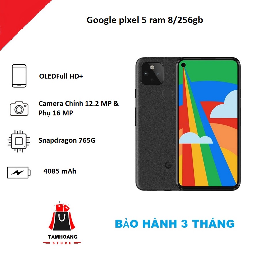 Google pixel 5 điện thoại gg chip snapdragon 765g ram 8g/128gb. chơi game tốt quốc tế, cũ giá rẻ