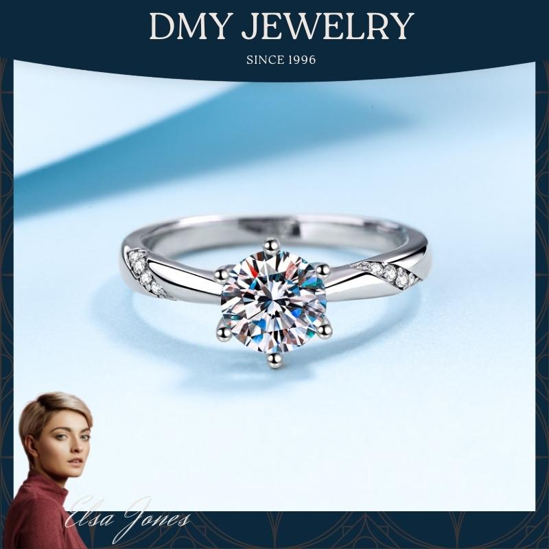 DMY Jewelry Diamond Ring For Women/Moisanite Ring/Moissanite Diamond Ring/Moissanite Jewelry/Woman Jewellery Ring/925 Silver Ring/Silver Ring Women/Moissanite Ring Gra/Moissanite Ring 0.5 Caret/ Engagement Rings Galaxy Shining