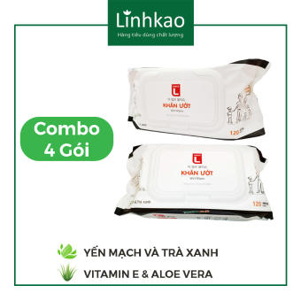 Combo 4 gói Khăn ướt Lotte 120 miếng
