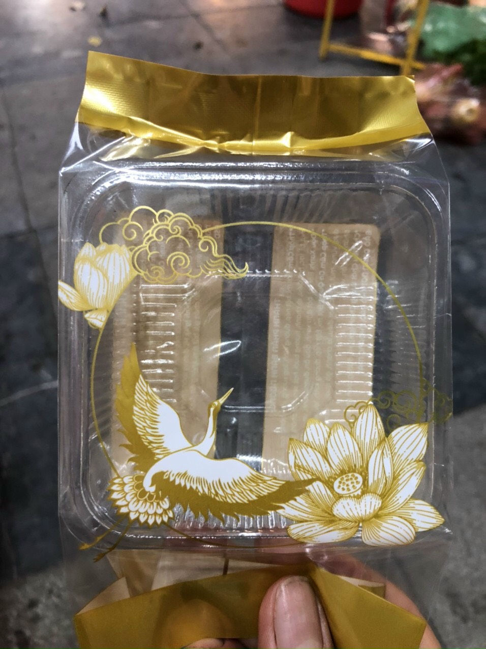 Khay túi bánh trung thu 125-150gr mẫu cò sen 100 sét