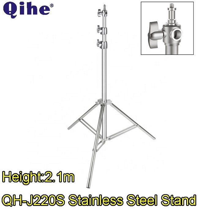 Chân đèn inox qihe j220s - cao 2m10 - 28204963