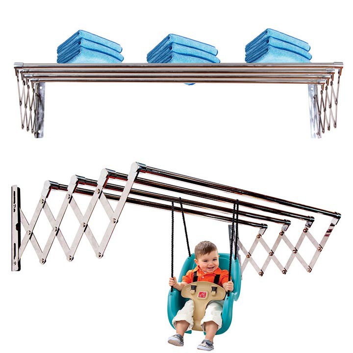 Giá Phơi Đồ Inox Co Giãn Thông Minh -86 Cm Cao Cấp, Công Nghệ NHẬT BẢN, Giàn Phơi Đồ Đa Năng Gấp Gọn, Bền, Đẹp, Tiết Kiệm Diện Tích, Giá Treo Quần Áo Hiện Đại,Co Giãn Gía Treo, Móc Treo Quần Áo Thông Minh, Giàn Phơi Không Rỉ, 1