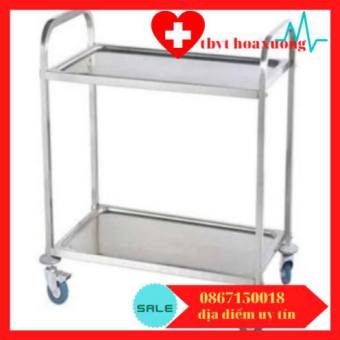 Xe Đẩy Inox 2 Tầng- Xe Tiêm Inox 2 Tầng Thiết bị phòng khám,Spa