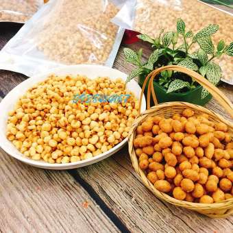 COMBO 1 TÚI ĐẬU PHỘNG DA CÁ 500G + 500G BẮP NẾP SẤY GIÒN