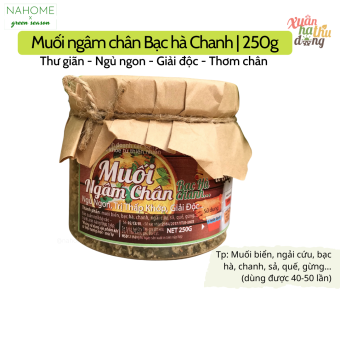 Muối ngâm chân thảo dược thiên nhiên Xuân Hạ Thu Đông (Đà lạt 1893) giúp ngủ ngon, thư giãn, giải độc, hỗ trợ thấp khớp - Hộp 250gr (dùng 40-50 lần) Nahome