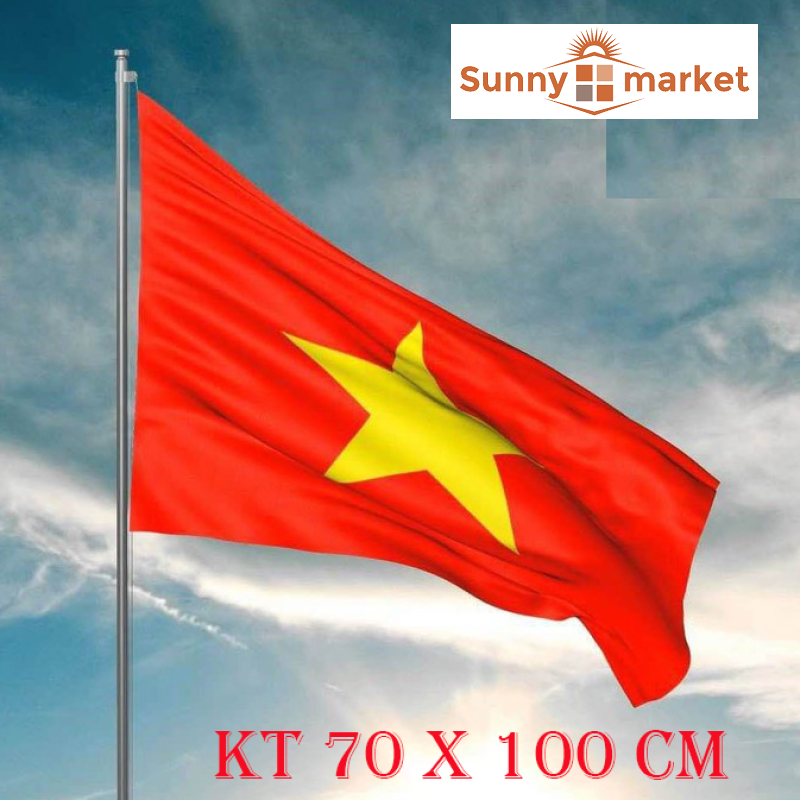 Lá cờ tổ quốc cờ đỏ sao vàng Việt Nam loại lớn 70cm x 100cm