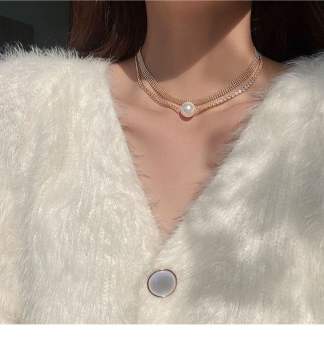 Choker 2 lớp hạt ngọc trai nhân tạo sang chảnh CK140