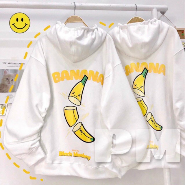 Áo Khoác Hoodie Nam Nữ In Hình Chém Chuối Cực Yêu Thời Trang Mocara-Fashion