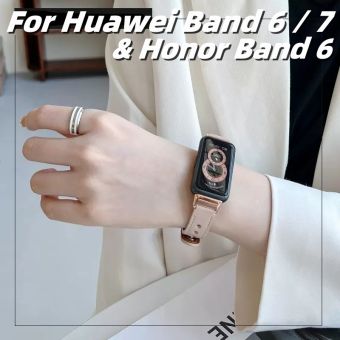 Dành Cho Huawei Band 6/7 Dây Da Dây Đeo Cổ Tay Thay Thế Bằng Da Bò Dây Đeo Honor Band 6 Vòng Đeo Tay