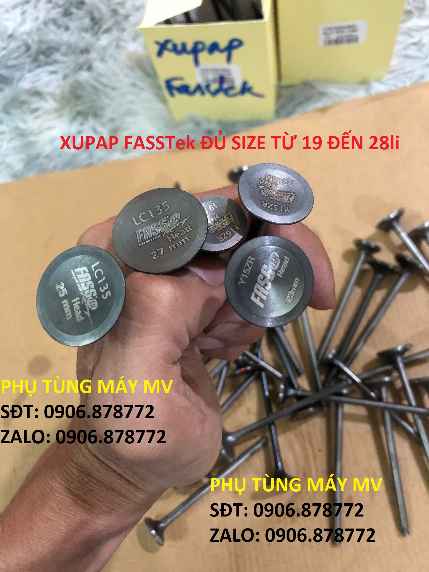 Xupap Fasstek đủ size 19.20.21.22.23.24.25.26.27.28 dành cho xe Ex135/150