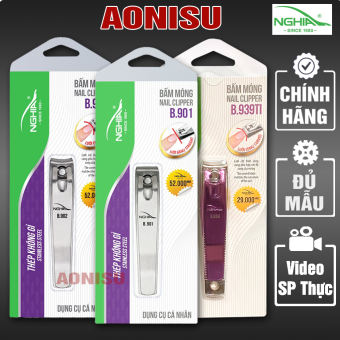 Bấm Móng Tay Hàng CHÍNH HÃNG KỀM NGHĨA - Kềm Cắt Móng Thép Không Rỉ - Cắt Móng Tay Có Thiết Kế Nhỏ Gọn AONISU