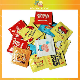 Khăn giấy ướt du lịch khăn giấy nén tẩy trang hình bao cao su không mùi kháng khuẩn( giao ngẫu nhiên)