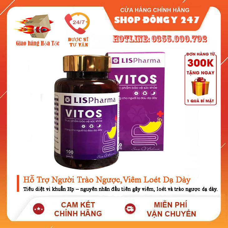 ✅DẠ DÀY VITOS - Dứt Điểm Trào Ngược Viêm Loét Dạ Dày