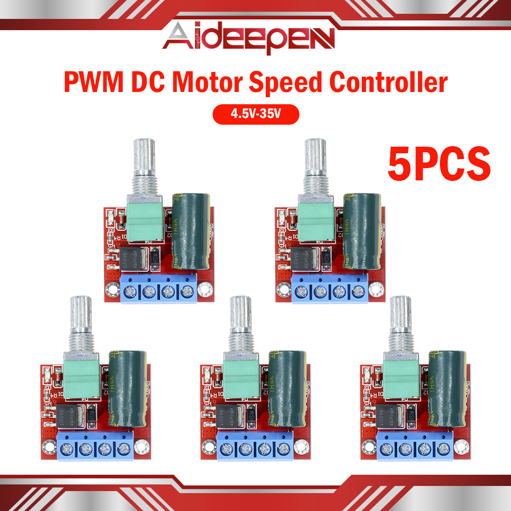 Aideepen PWM DC Motor Speed Controller - 5A LED Control