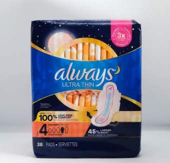 Băng vệ sinh ban đêm 38 miếng Always Ultrathin Mỹ