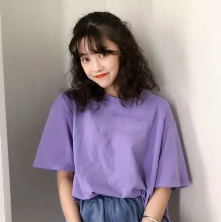 Áo thun trơn tay ngắn form rộng