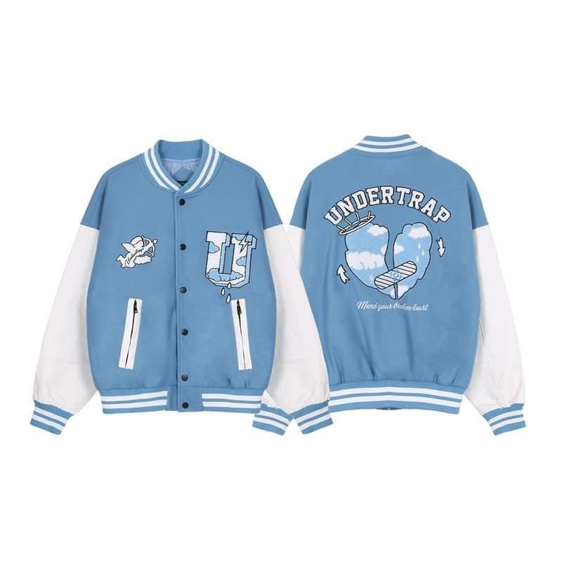 Áo Khoác Nữ Fome Rộng Bomber Nỉ Undertrap