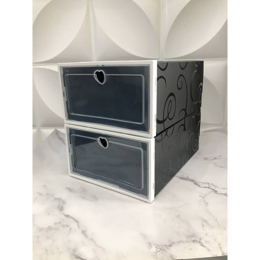 Combo 20 Hôp Đựng Giày Nhựa Cứng Mica Trong Suốt Tủ Lắp Ghép Đựng Giày Nam Nữ