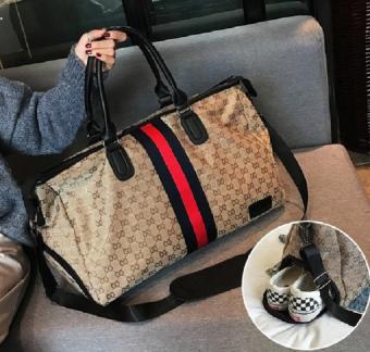 TÚI XÁCH HÀNG LÝ DU LỊCH THỜI TRANG HÀN QUỐC 3 SỌC SIZE LỚN 45x30x20 cm [ Túi xách nữ Túi đựng hành lý Túi đeo vai nữ Túi xách du lịch túi đựng hành lý Túi du lịch]