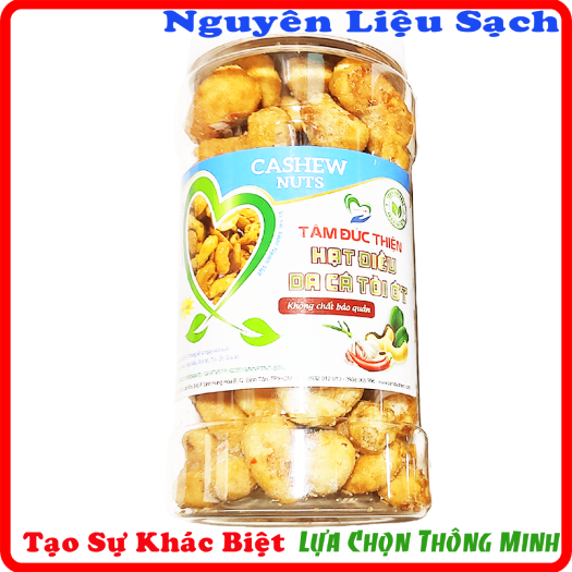 Hộp 230GR Hạt Điều Da Cá Rang Tỏi Ớt Tâm Đức Thiện Thực Phẩm Ăn Liền đồ ăn vặt Lazada bánh kẹo quà Tết