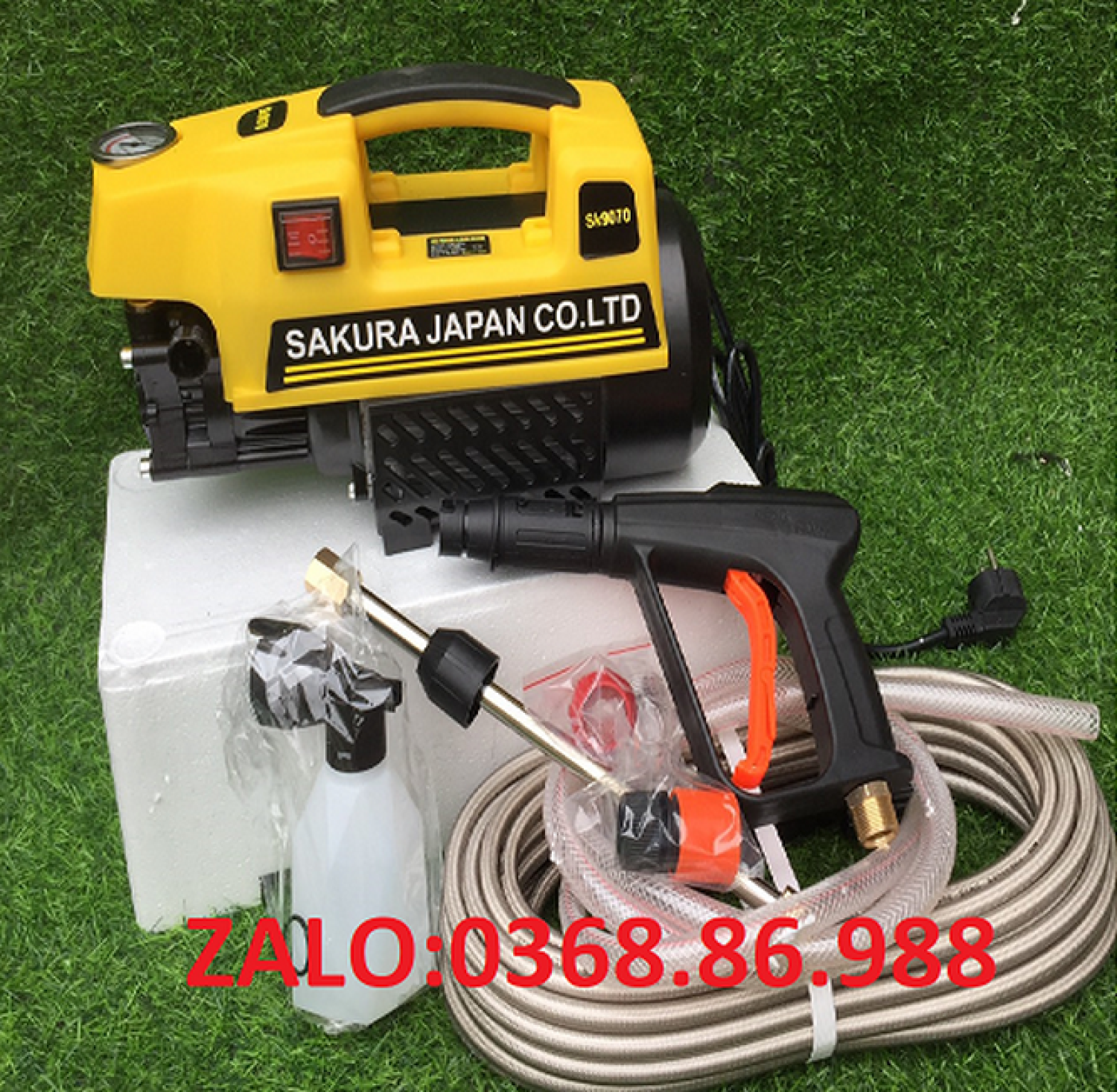 Máy rửa xe máy - máy rửa xe ô tô - sakura nhật bản - 2500w - 100% dây đồng dụng cụ rửa xe vệ sinh nhà cửa