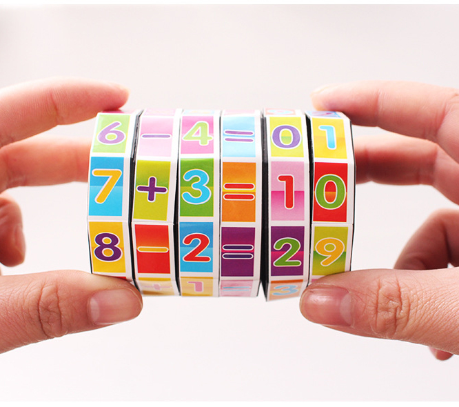 Đồ chơi trí tuệ rubik toán học 6 tầng giúp bé làm quen cộng trừ nhân chia