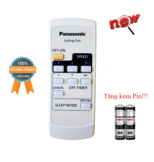 Điều khiển quạt trần Pa_na_so_nic 4 cánh F56MPG/ F56MZG /F564- Hàng mới chính hãng 100% tặng kèm Pin