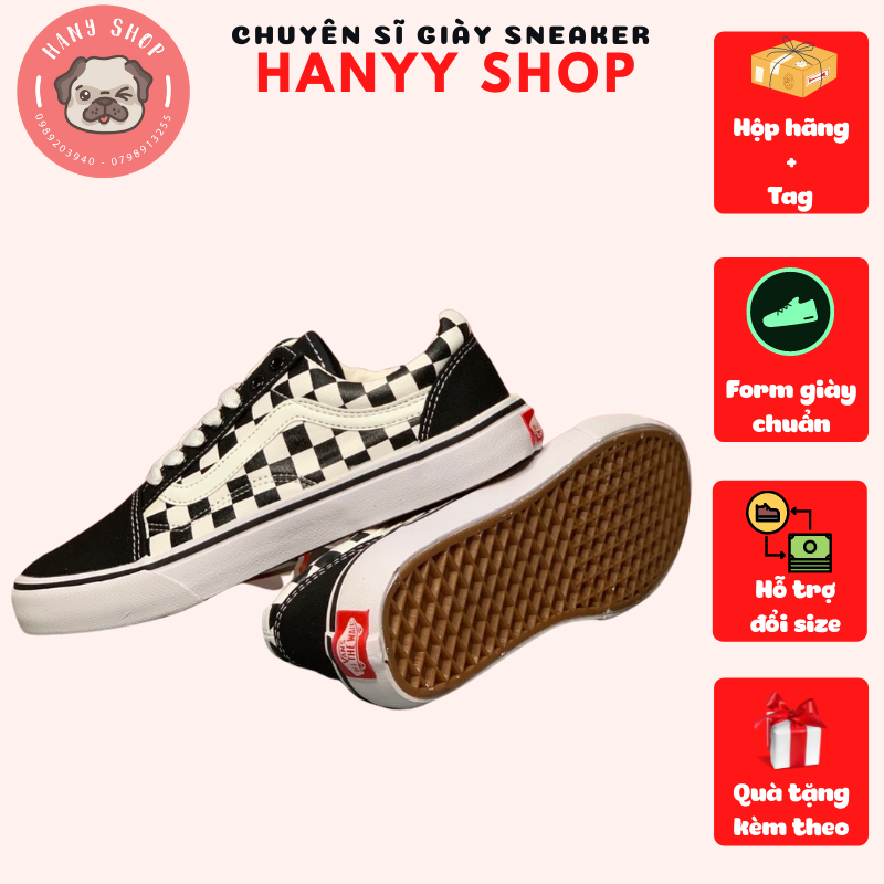 Giày Sneaker Vans Old Skool Caro Thắt Dây - Giày thể thao cao cấp full box | Hany Shop