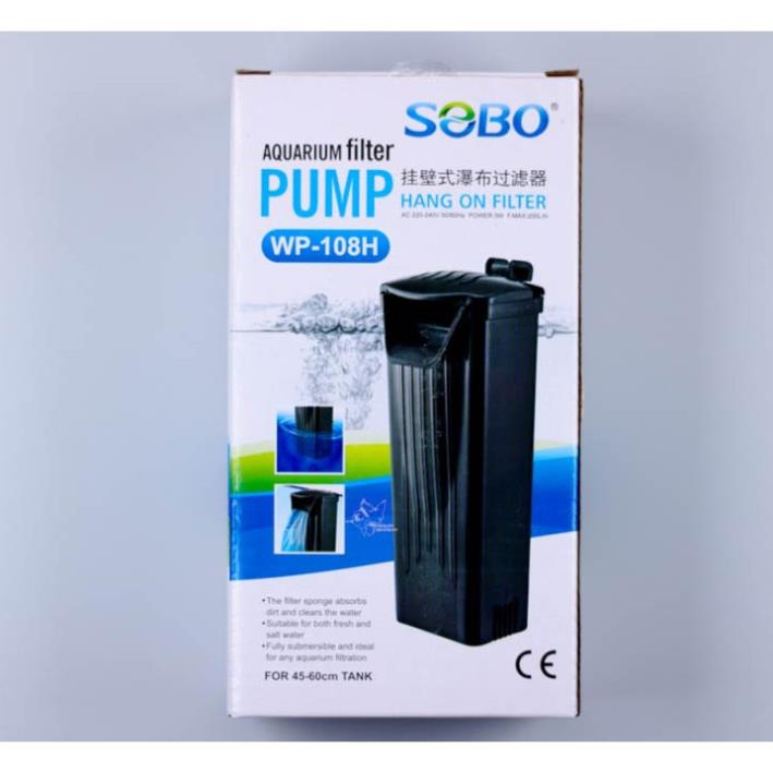 Lọc thác đứng sobo wp 108h hồ cá thủy sinh
