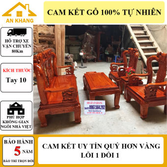 bàn ghế phòng khách gỗ xoan BG01 Bộ bàn ghế gỗ quốc đào tay 10 gỗ xoan bàn ghế phòng khách giá rẻ đẹp phù hợp với phòng khách