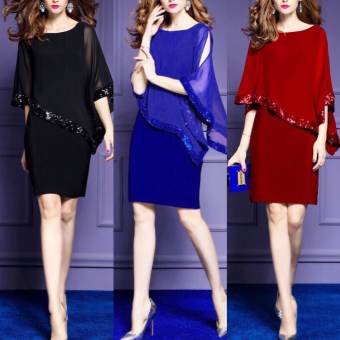 XUKA - THỜI TRANG TRUNG NIÊN - Đầm Suông Tuổi Trung Niên, Đầm Trung Niên Bigsize, Đầm Cho Mẹ Trung Niên U50, U60, Đầm Dự Tiệc Trung Niên Sang Trọng Phối Voan Viền Kim Sa Cao Cấp XUKA 373 3331 3324 3051