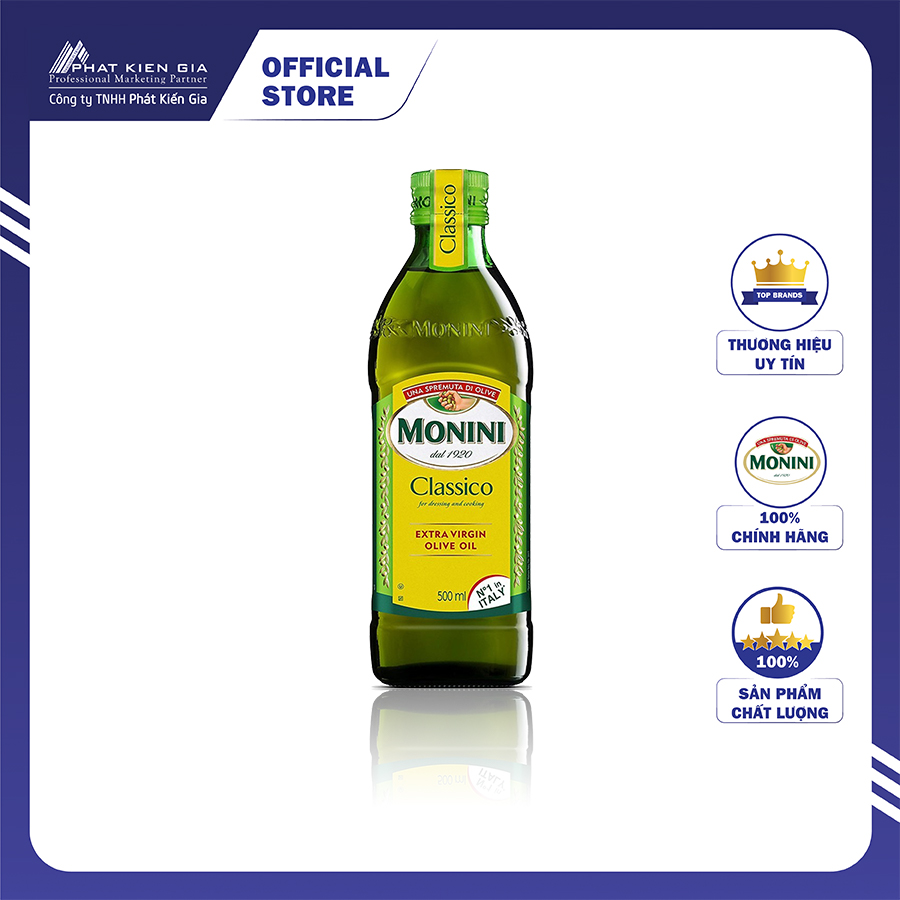 Dầu Oliu Nguyên Chất Monini Extra Virgin 500ml (Italy)