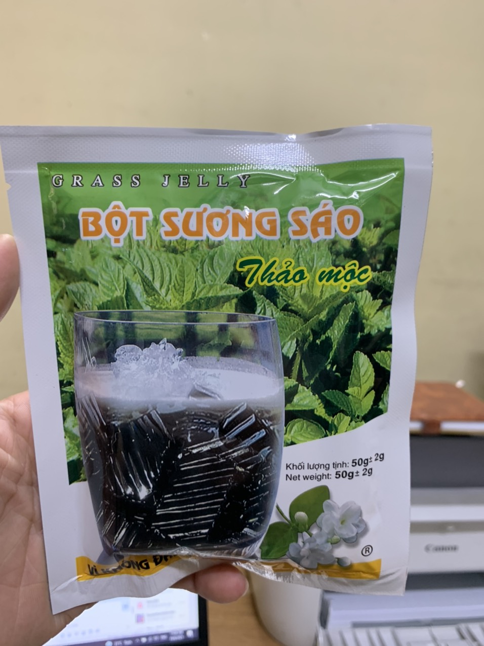 Bột sương sáo đen thuận phát/ bột làm thạch 50gr - sương sáo thảo mộc 50gr