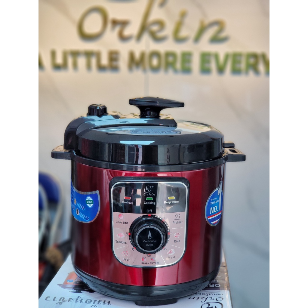 Nồi áp suất điện Orkin OR61 dung tích 6 lít Thái Lan, nồi áp suất ,nồi áp suất đa năng ,nồi áp suất điện ,nồi áp suất Orkin ,hàng cao cấp với thiết kế trắc trẵn cài đặt giờ lấu linh hoạt đa sử dụng rễ vệ sinh BH 1 NĂM