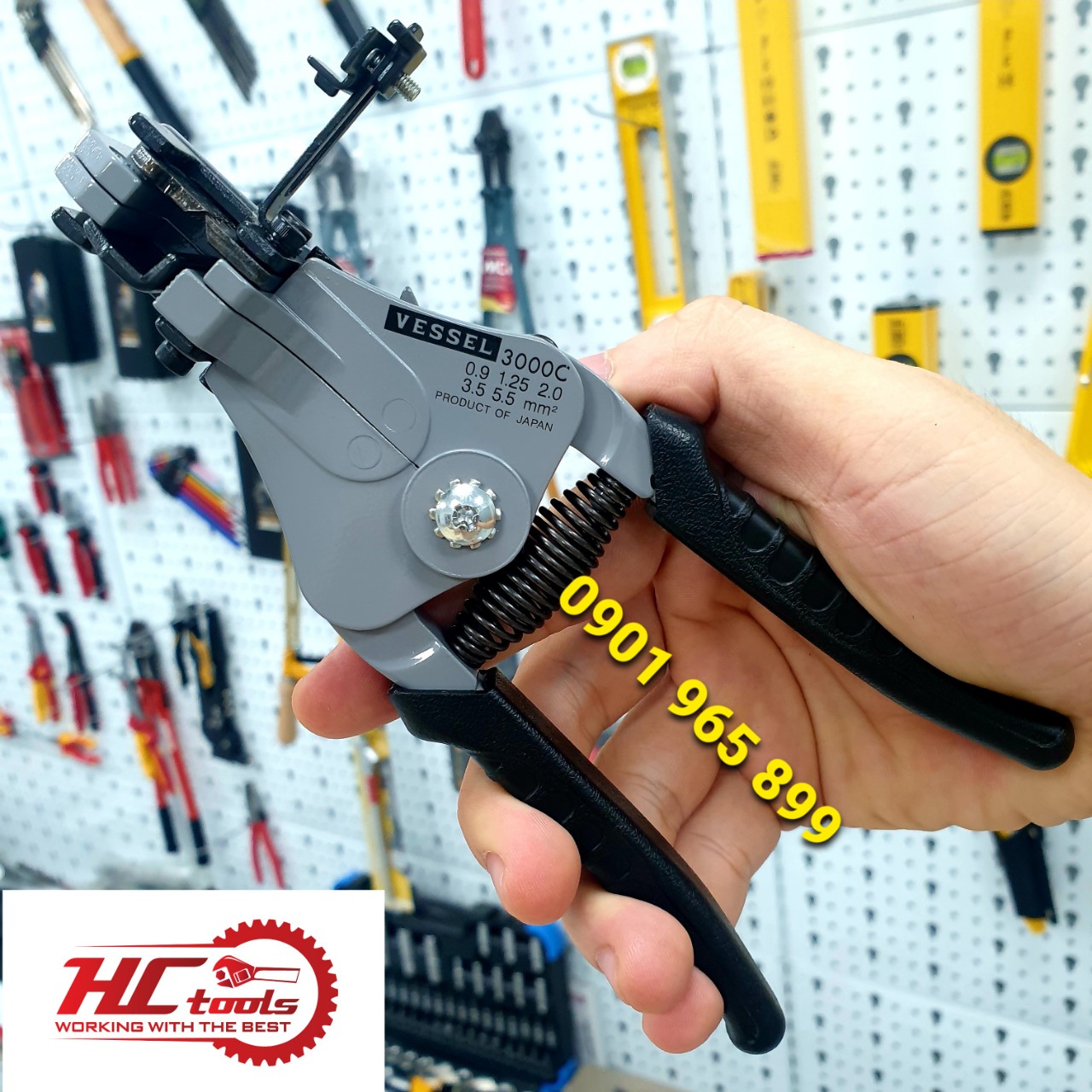 Kìm tuốt dây tự động vessel 3000c cao cấp made in japan hàng chính hãng | hc tools