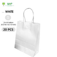 Birthday gift bag kraft paper bag with twist rope handle tote bag gift 20PCS