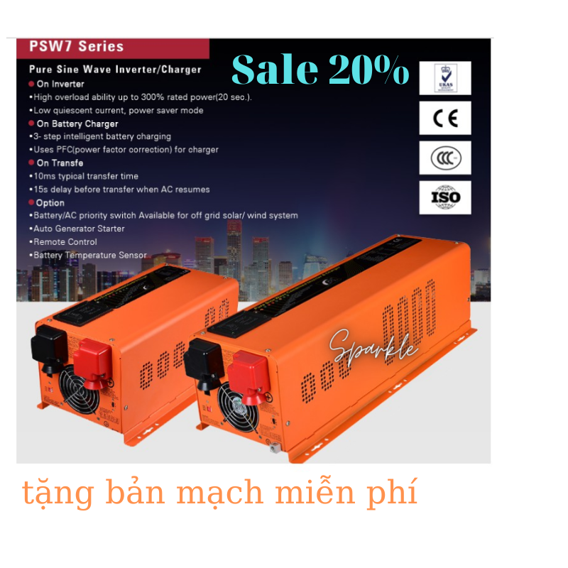 Bộ Kích Điện Sin Chuẩn ( INVERTER: PSW-7)10kva/6kw/48v HÀNG XUẤT MỸ