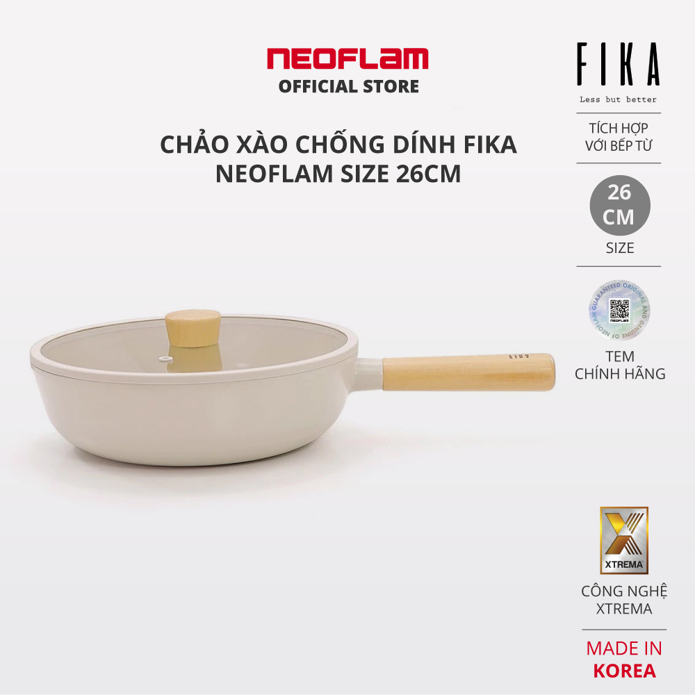 Chảo xào chống dính fika neoflam size 26cm - ek-fi-w26