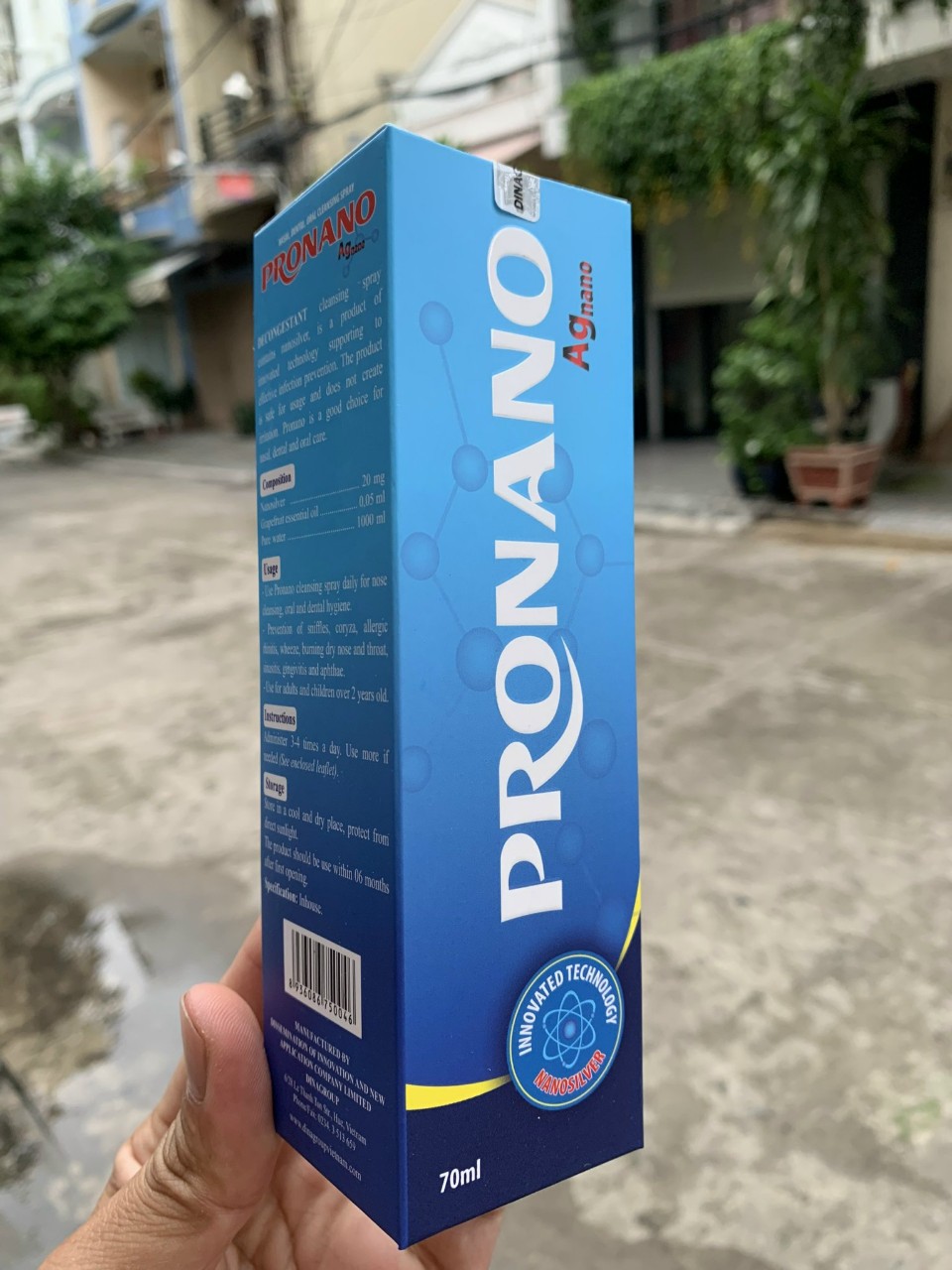 Dung dịch xịt mũi họng nano bac pronano 70ml