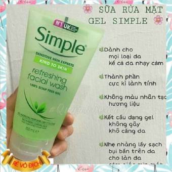 Sữa Rửa Mặt Simple Kind To Skin 150ml Ngừa Mụn , Se Khít Chân Lông (R)