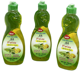 Sale combo 3 chai nước rửa chén Panda tình dầu sả chanh tặng 1 miếng tấm rửa chén