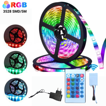 Dây Led Nháy Đuổi Rgb 5M 3528Smd Bọc Silicon Siêu Bền, Đèn Led Dán Tường Trang Trí, Decor Phòng Có Điều Khiển