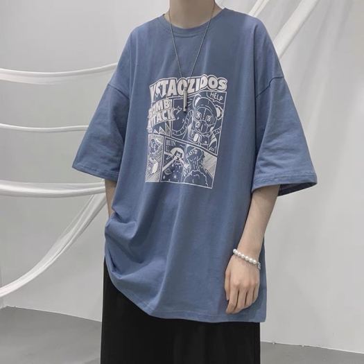 ¤▲ Áo thun tay lỡ nam nữ áo phông unisex form rộng chất cotton mát mịn thấm hút mồ hôi in hình Hoạt Hình