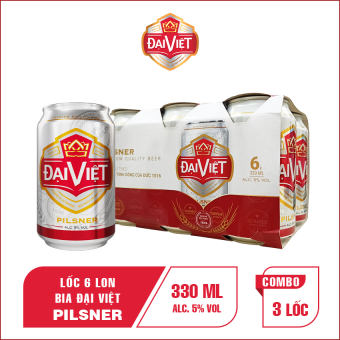 Bia Đại Việt Pilsner, bia vàng, bia lon, sản xuất theo luật bia tinh dòng của bia Đức, không hóa chất, Bia Việt đậm vị đúng gu