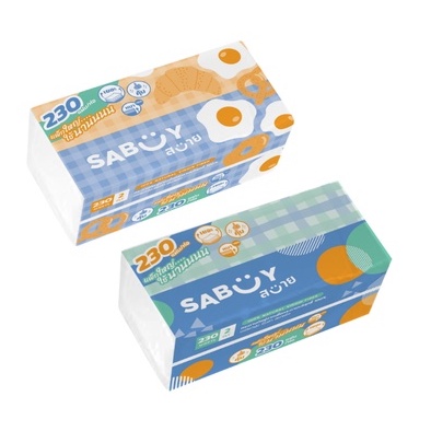 FN SABUY TISSUE ทิชชู่ กระดาษทิชชู่ กระดาษชำระ กระดาษทิชชู่เช็ดหน้า ผลิตจากเยื่อกระดาษบริสุทธิ์ 100% รุ่นแพ็คใหญ่ 230 แผ่น ราคา 125 บาท*ส่งฟรี